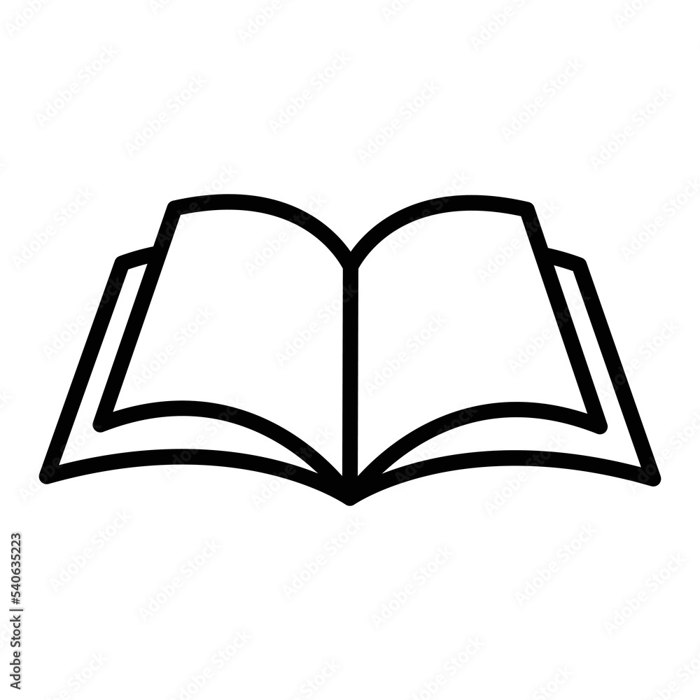 Open Book Icon Vector On Trendy Design. Open Book Icon Vector On Trendy Design.