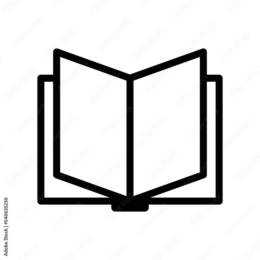 Open Book Icon Vector On Trendy Design. Open Book Icon Vector On Trendy Design.