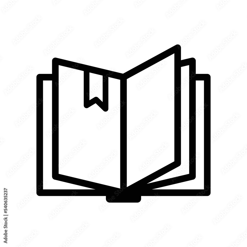 Open Book Icon Vector On Trendy Design. Open Book Icon Vector On Trendy Design.