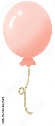 Pink balloon watercolor painting for Birthday party valentine day and celebrate