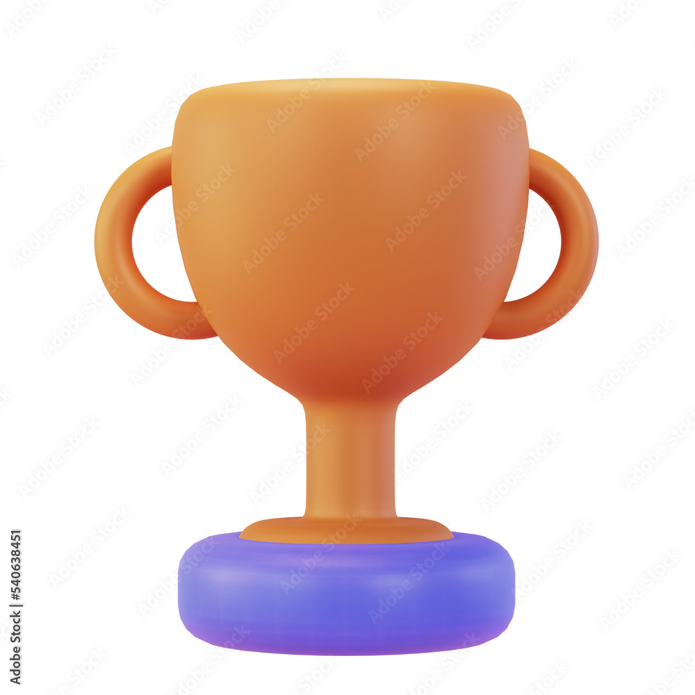 3d bronze trophy of achievement and winning 3d bronze trophy of achievement and winning