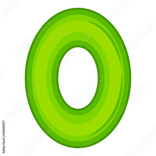 0, cartoon Arabic numerals. The ten digits of the Arabic numerals from 0 to 9, font Hand drawn. Decorative numbers for children's magazines. Vector illustration isolated on white background.