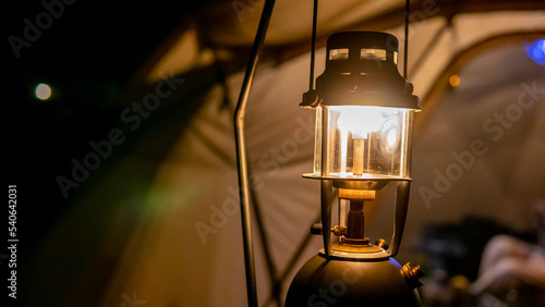 lamp on the wall/ランタン/キャンプ photo