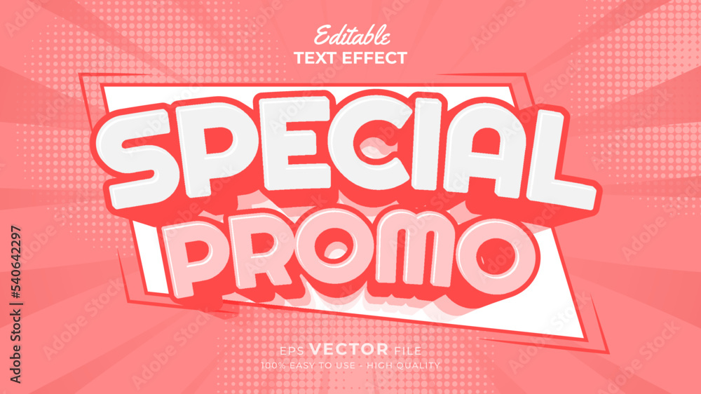 Fototapeta premium Editable text style effect - special promotion big sale 3d text effects