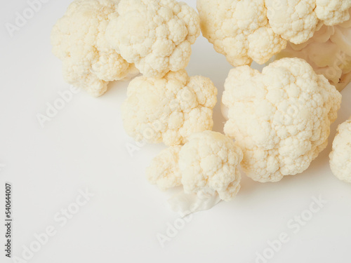 Cauliflower. Fresh cauliflower isolated on white.