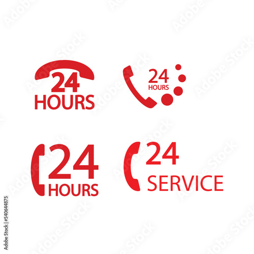 24-hour telephone service logo