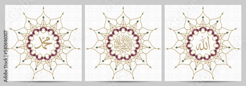 islamic calligraphy with mandala for wall art