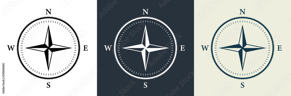 Compass Navigation Silhouette Icon Set. North South West East Orientation Direction Glyph Pictogram. Nautical Antique Rose Wind Navigator for Sea Adventure Icon. Isolated Vector Illustration Compass Navigation Silhouette Icon Set. North South West East Orientation Direction Glyph Pictogram. Nautical Antique Rose Wind Navigator for Sea Adventure Icon. Isolated Vector Illustration