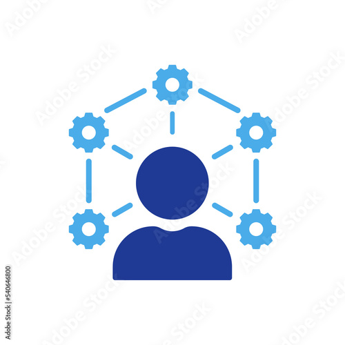 Ability Silhouette Icon. Job Employee Training Talent Skill Pictogram. Capability Social Increase Expertise Color Icon. Management Efficiency. Isolated Vector Illustration