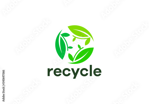 recycle nature environmental logo design