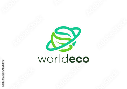 eco world environmental logo design