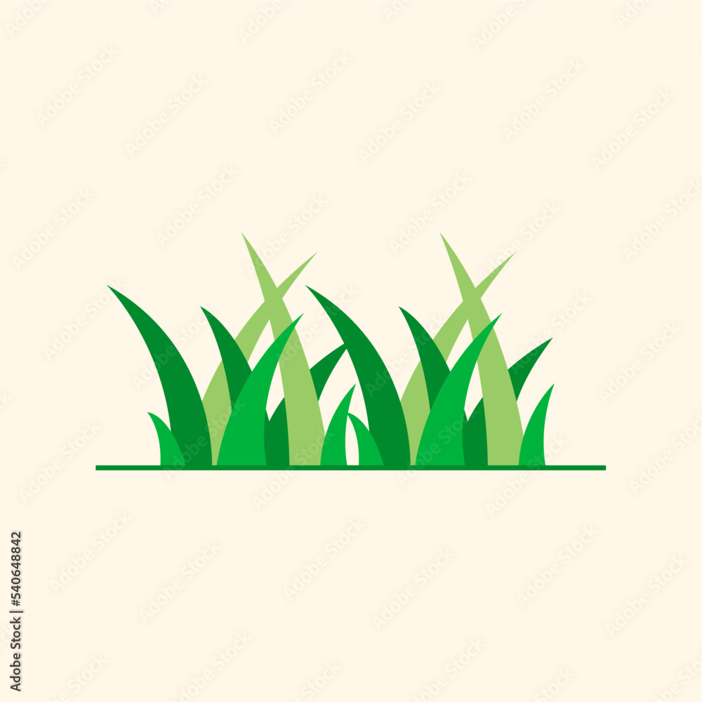 Fototapeta premium Grass plants logo design vector illustration