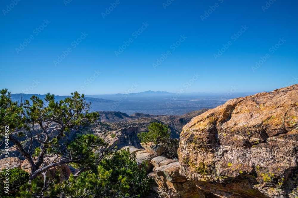 An overlooking view of Tucson, Arizona