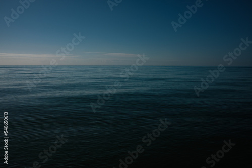The calm and empty sea off the Sussex coast in October 2022