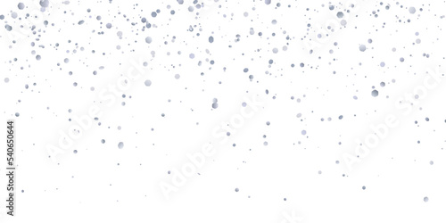 Silver glitter confetti on white background. Vector