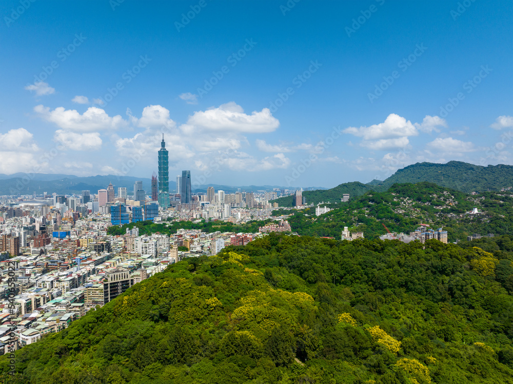 Taipei city skyline in Taiwan