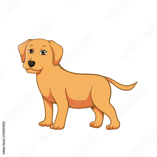 Smiling dog vector cartoon illustration