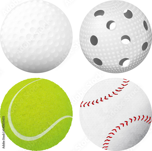 Golf, floorball, tennis and baseball balls
