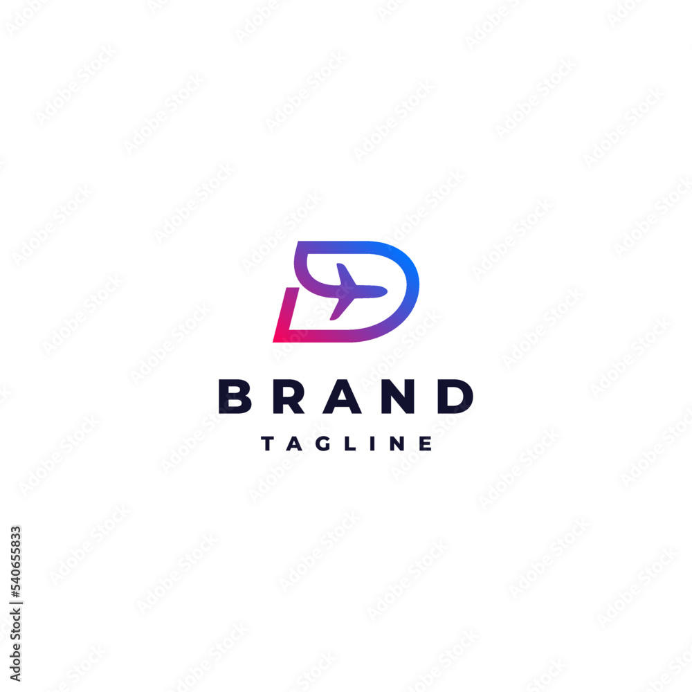 Plane Flying in A Line Forming The Letter D. Initial Letter D Formed From Aircraft Flying Paths Logo Design. Plane Flying in A Line Forming The Letter D. Initial Letter D Formed From Aircraft Flying Paths Logo Design.