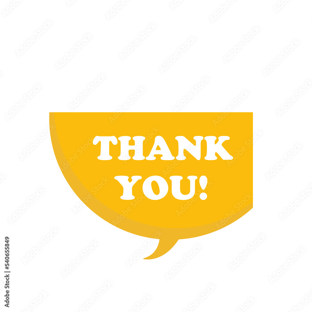 Thank you on doodle speech bubble Thank you on doodle speech bubble