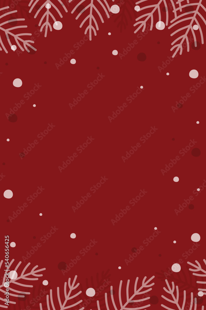 Hand drawn Christmas branches. Layout of a greeting card. Vector illustration Hand drawn Christmas branches. Layout of a greeting card. Vector illustration