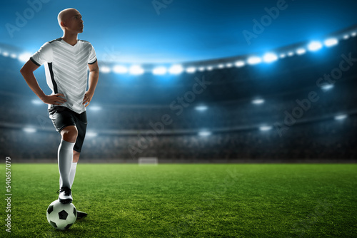 Professional soccer player in action © fotokitas