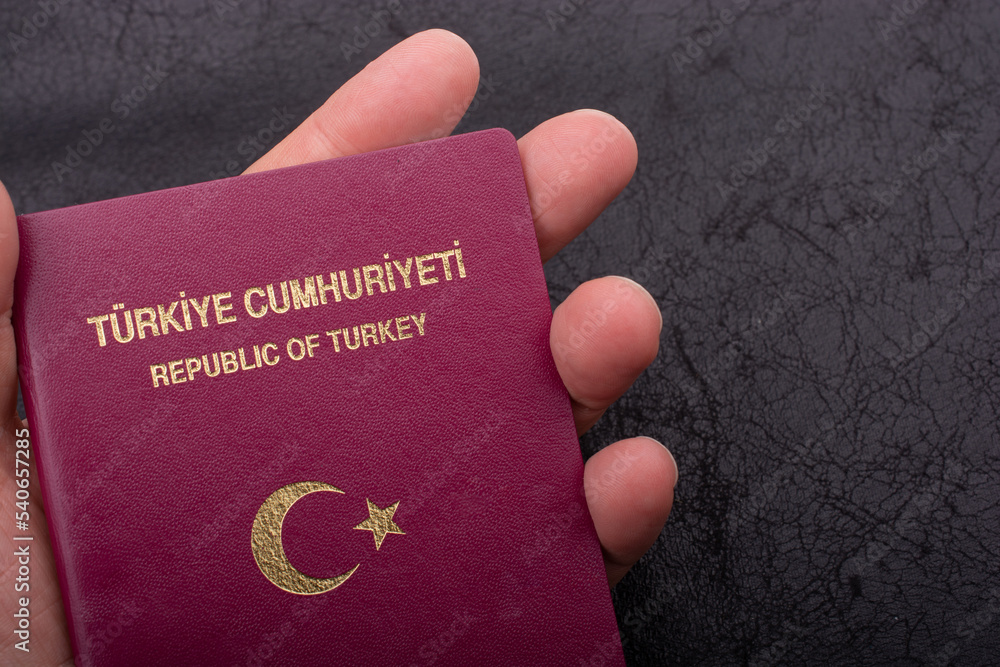 Passport of a citizen of the Turkey. International passport for travel