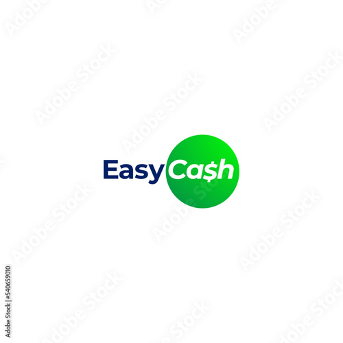 easy cash logo with icon vector illustration
