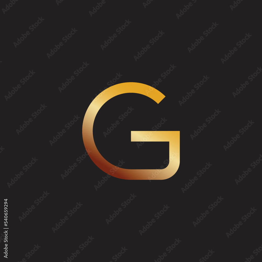 letter g golden gradient geometric logo vector letter g golden gradient geometric logo vector