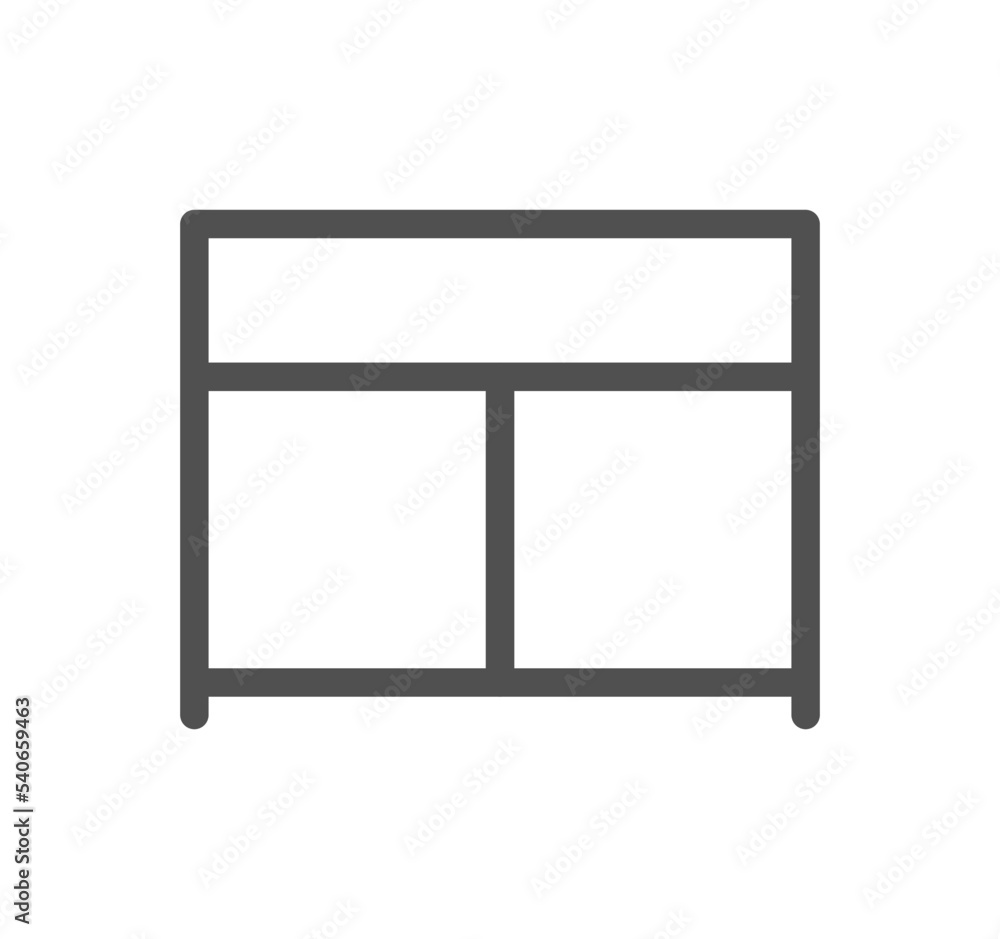 Furniture and household icon outline and linear vector.
Furniture and household icon outline and linear vector.