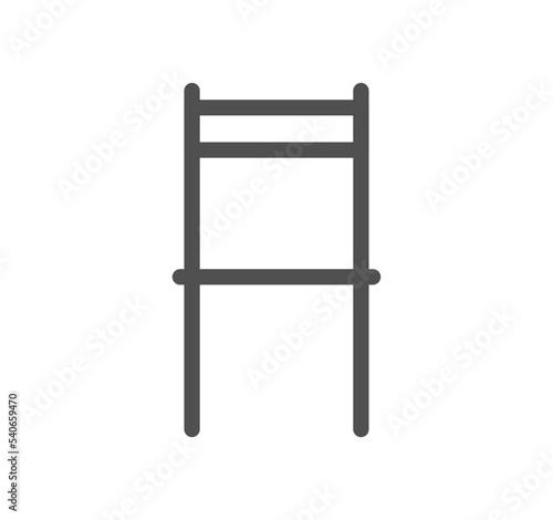 Furniture and household icon outline and linear vector. 