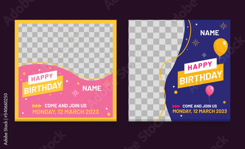Photography Beautiful happy birthday card templates
