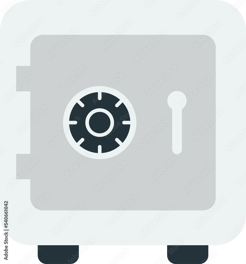 safe box illustration in minimal style safe box illustration in minimal style