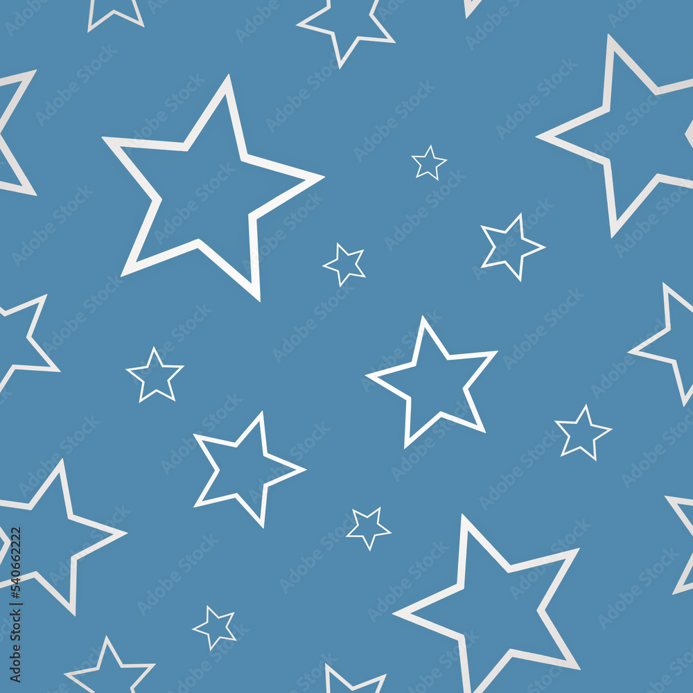 seamless pattern of white stars on dark blue background seamless pattern of white stars on dark blue background