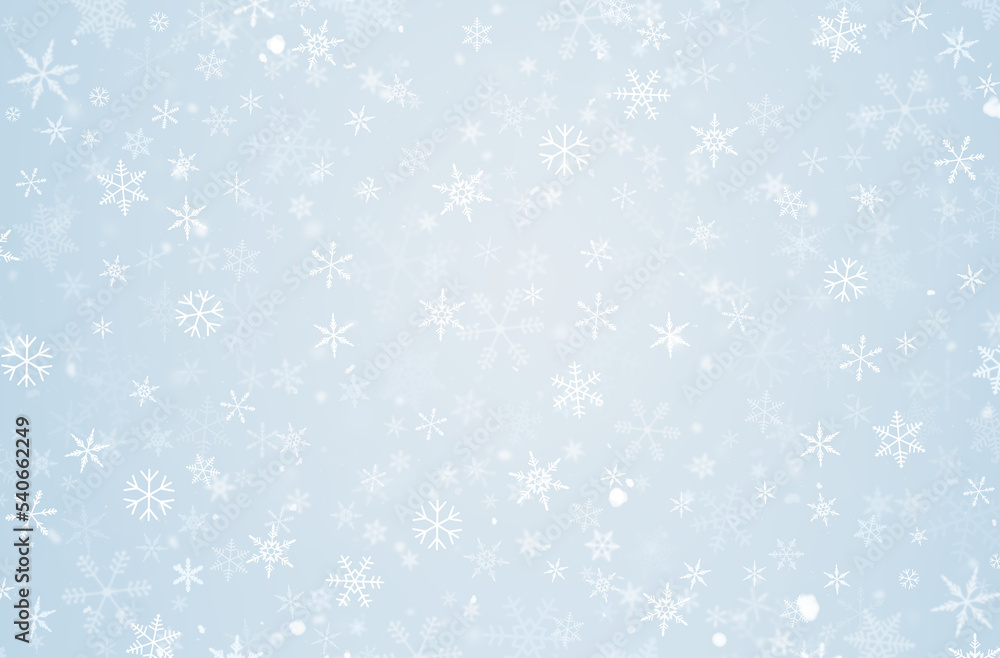winter light blue background with snowflakes winter light blue background with snowflakes