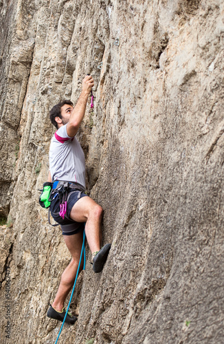 climber on a rock