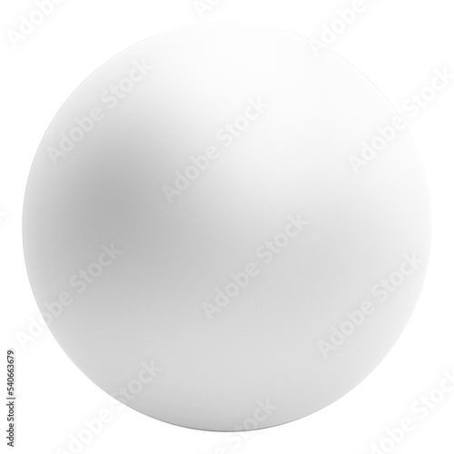White Sphere isolated background. Sphere mockup. 3d illustration