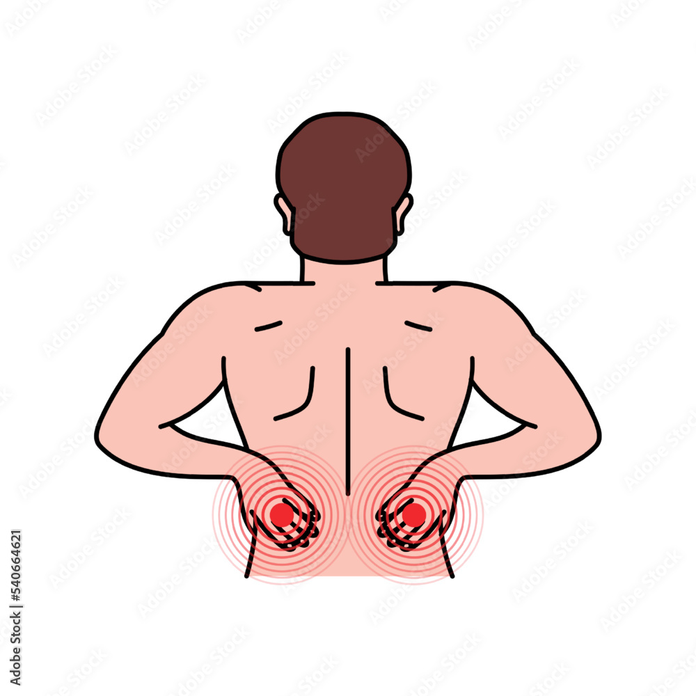 Pain in the human back. Backache. Pain in different part of man body set. Health problem of muscle pain and spinal issues. Pain in the human back. Backache. Pain in different part of man body set. Health problem of muscle pain and spinal issues.