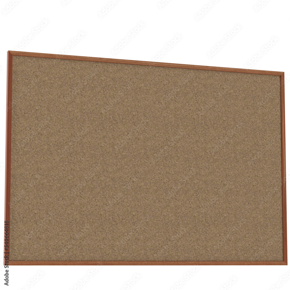 Fototapeta premium 3d rendering illustration of a corkboard