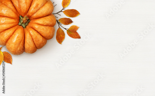 Autumn arrangement with pum...