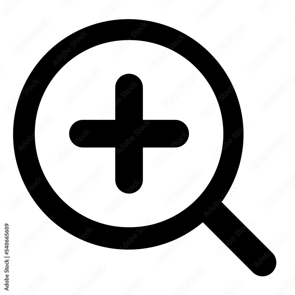 Icon Zoom In With Style Glyph Icon Zoom In With Style Glyph