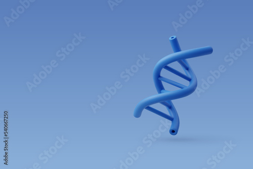 3d Vector DNA, Molecular Chemistry, Physics Science concept.
