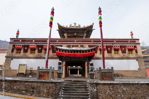 Entrance of Ta'er temple, Kumbum monastery in Xining, Qinghai, China photo