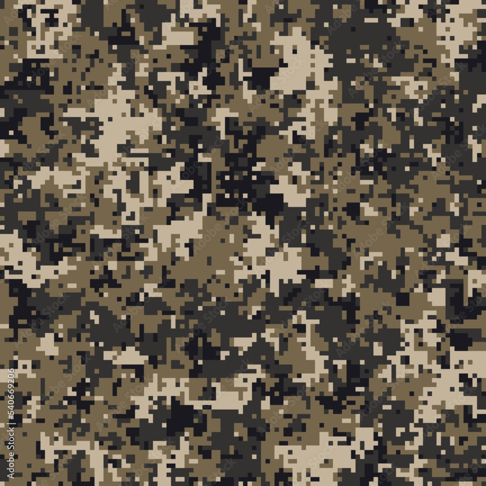 Pixel camouflage for a soldier army uniform. Modern camo fabric design. Digital military vector background. Pixel camouflage for a soldier army uniform. Modern camo fabric design. Digital military vector background.