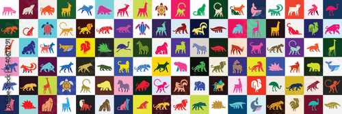 Wallpaper Mural Animals logos collection