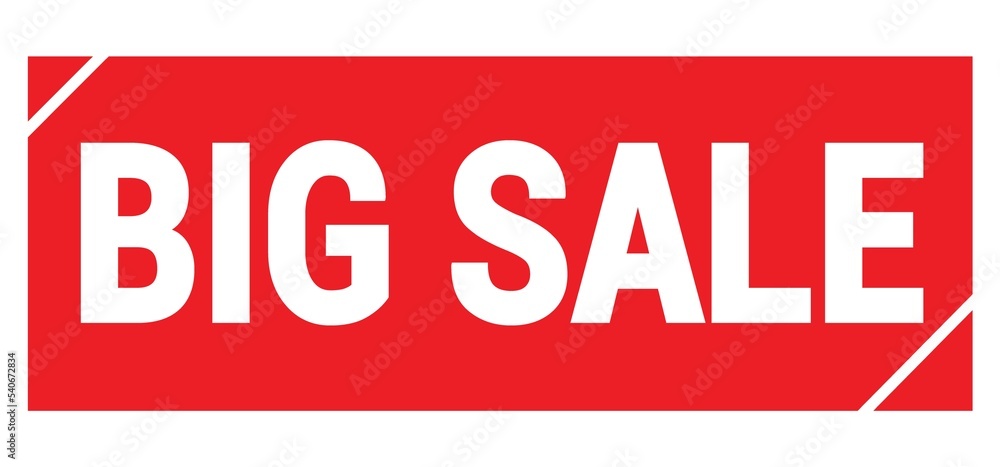 BIG SALE text written on red stamp sign. BIG SALE text written on red stamp sign.