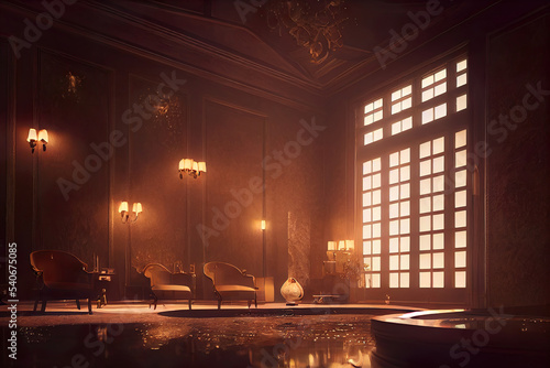 luxury golden spa wellness interior © Gbor