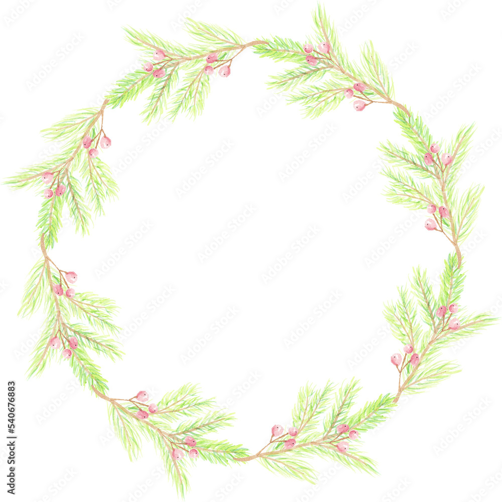 minimal watercolor christmas leaf wreath frame minimal watercolor christmas leaf wreath frame