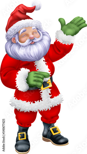 A cartoon of Santa Claus or...