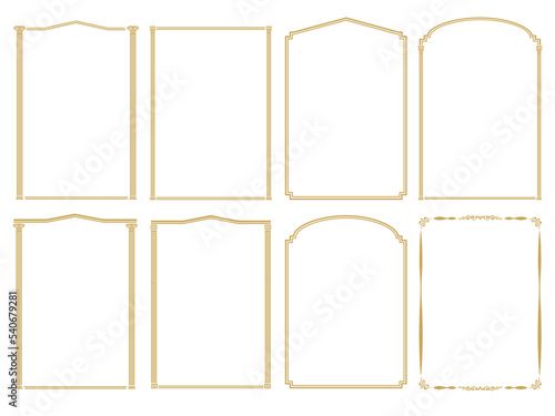 golden border frame set, 금색 테두리프레임 세트